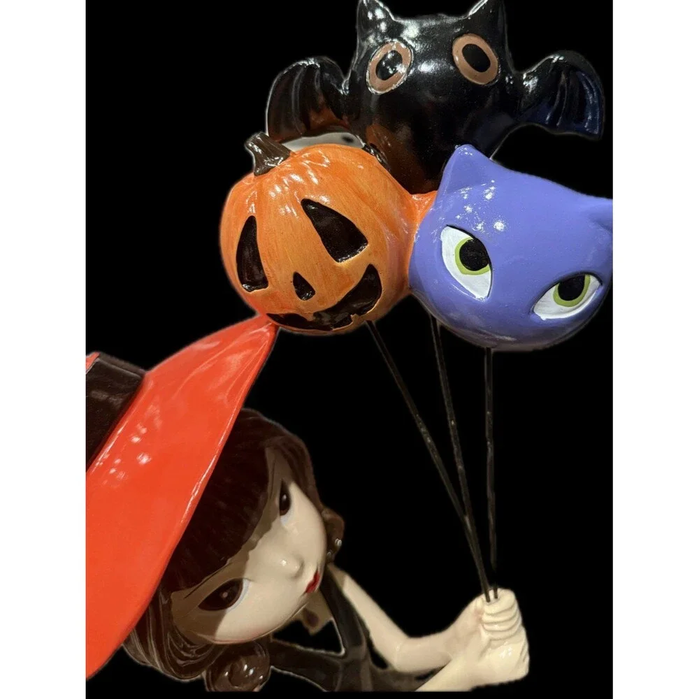 Viral Bella Lux Resin Halloween Witch Girl with Balloon Bouquet, X-large